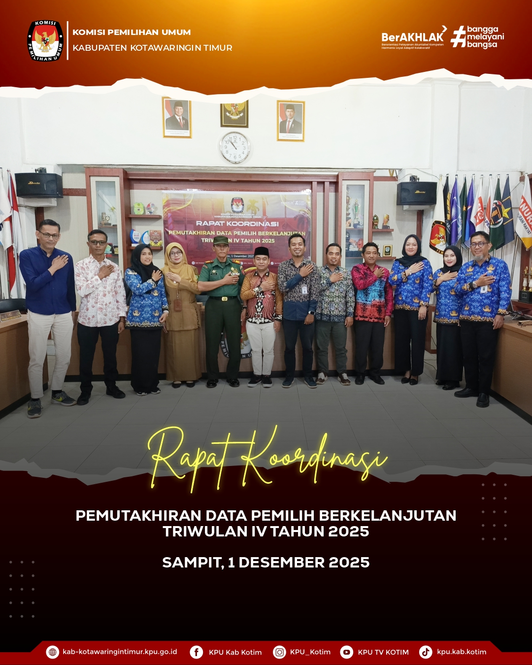 Rapat Koordinasi Pemutakhiran Data Pemilih Berkelanjutan Triwulan IV Tahun 2025
