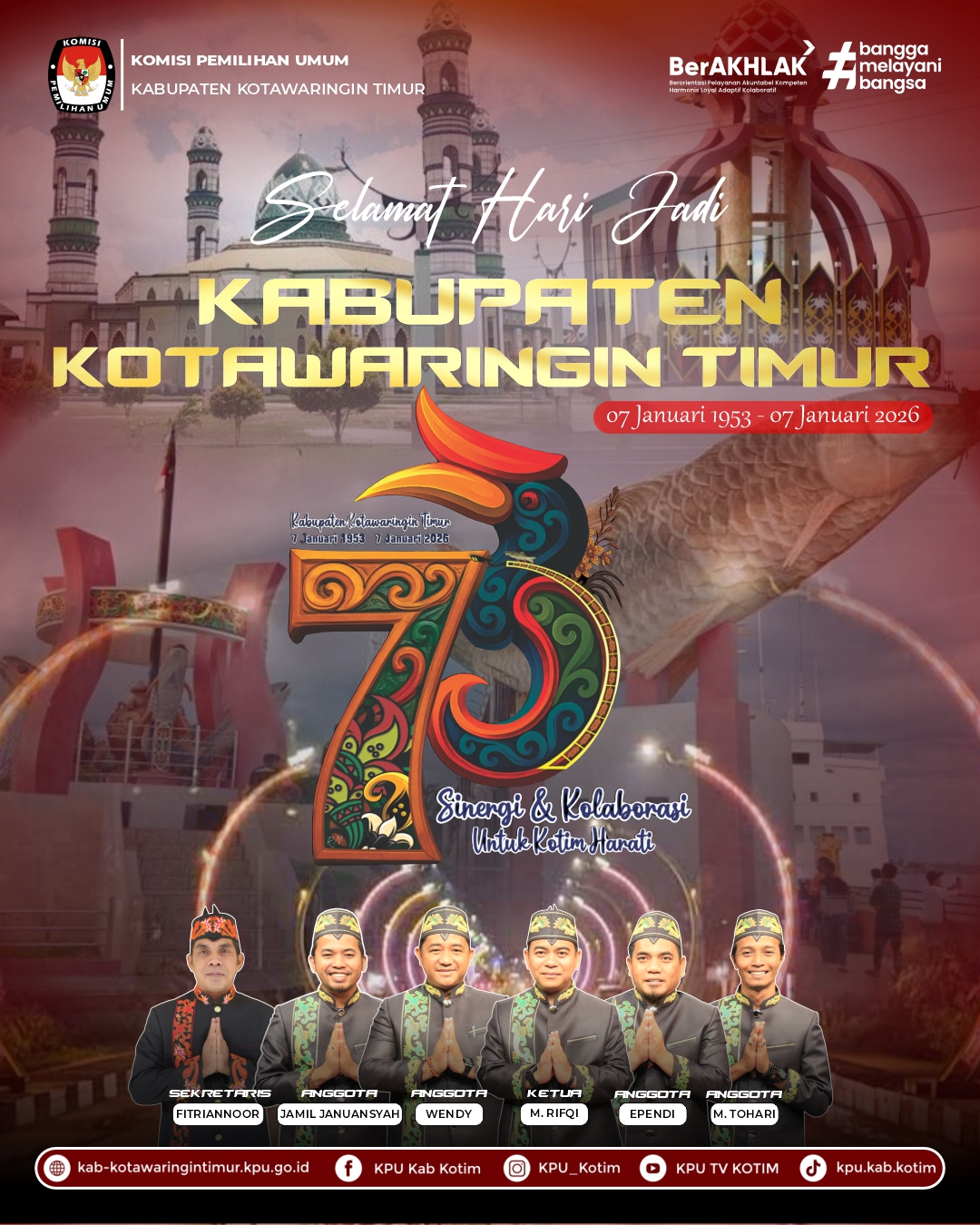 Selamat Hari Jadi Kabupaten Kotawaringin Timur ke-73