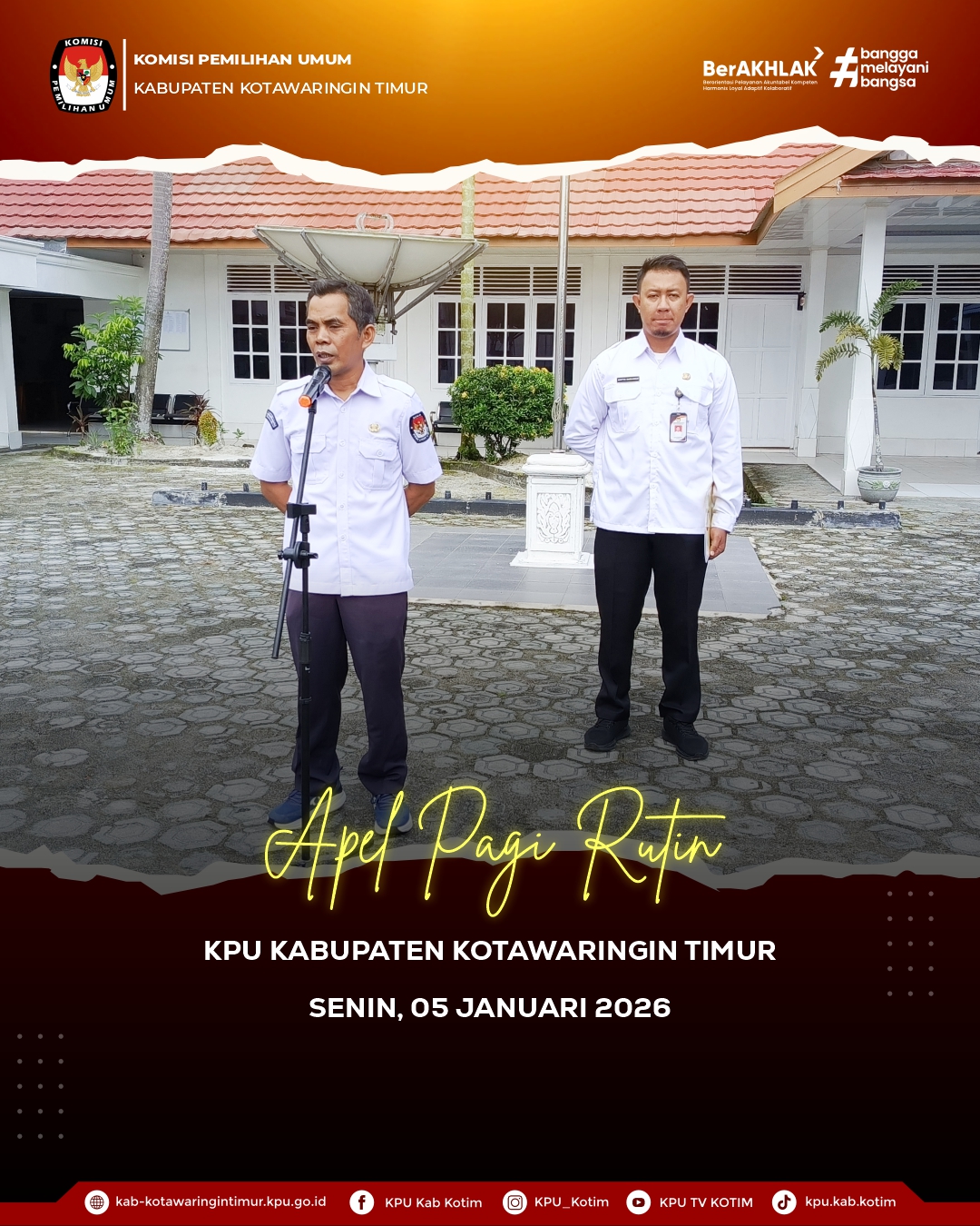 Apel Pagi Rutin KPU Kab, Kotim Awal Tahun 2026
